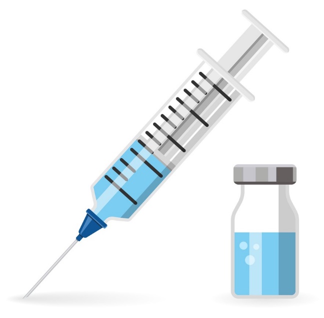 Illustration of a syringe and medication vial related to diabetes management.