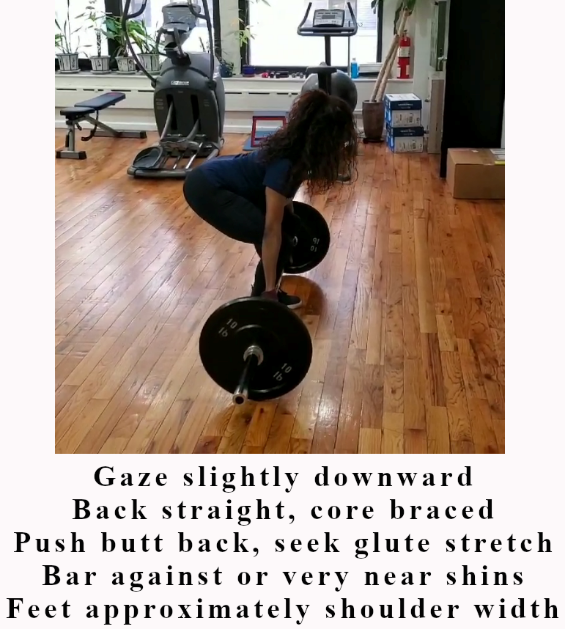 Barbell deadlift starting position from Figure 9.1.