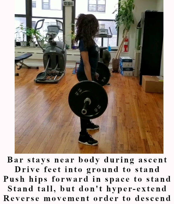 Barbell deadlift standing position from Figure 9.1.