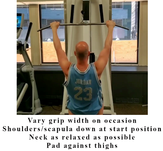 Lat pulldown starting position from Figure 9.1.